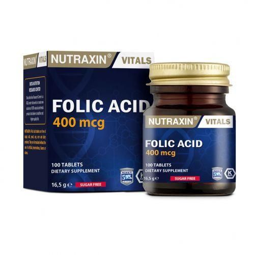 Дієтична добавка Фолієва кислота Вітамін жіночого здоров'я NUTRAXIN 100 таблеток Biota