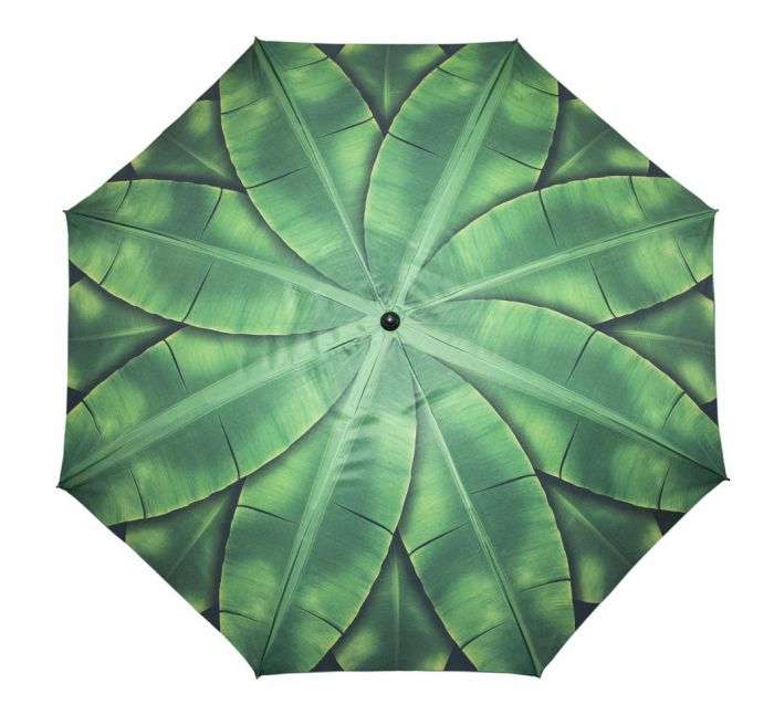 Великий пляжний зонт 1.8 м. Зелений пальмове листя - посилений складаний парасолька для пляжу