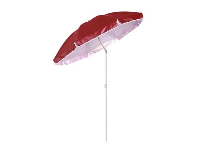 Пляжний парасолька від сонця з нахилом бордовий з оборкою 1.6 м великий содовий парасольку парасолька