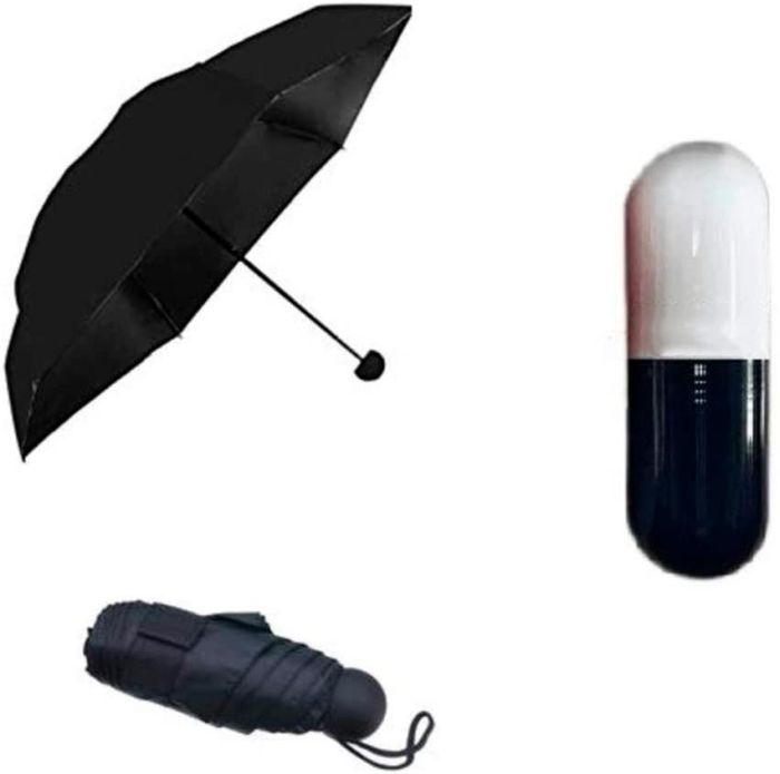 Розпродаж! Компактний парасольку в капсулі-футлярі Чорний маленький парасольку в капсулі для дітей з