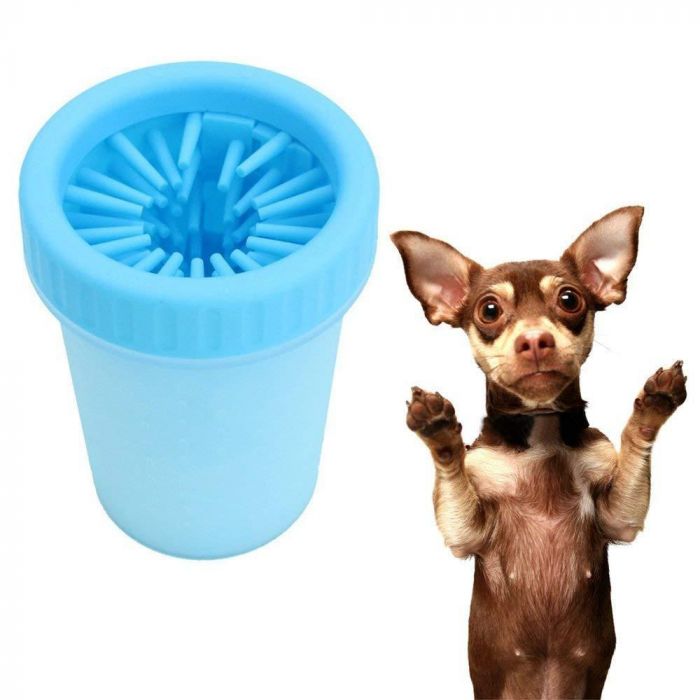 Лапомойка Soft Gentle Silicone Bristles блакитна 0490 стакан для миття лап собак стакан для мытья лап