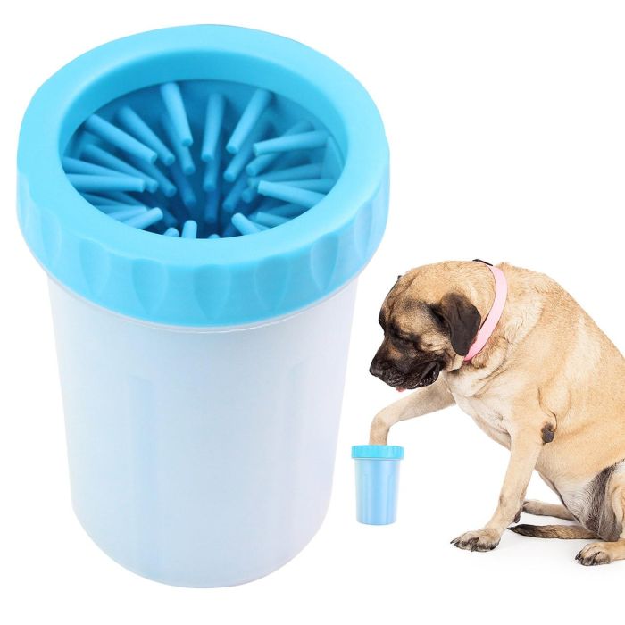 Лапомойка Soft Gentle Silicone Bristles блакитна 0490 стакан для миття лап собак стакан для мытья лап