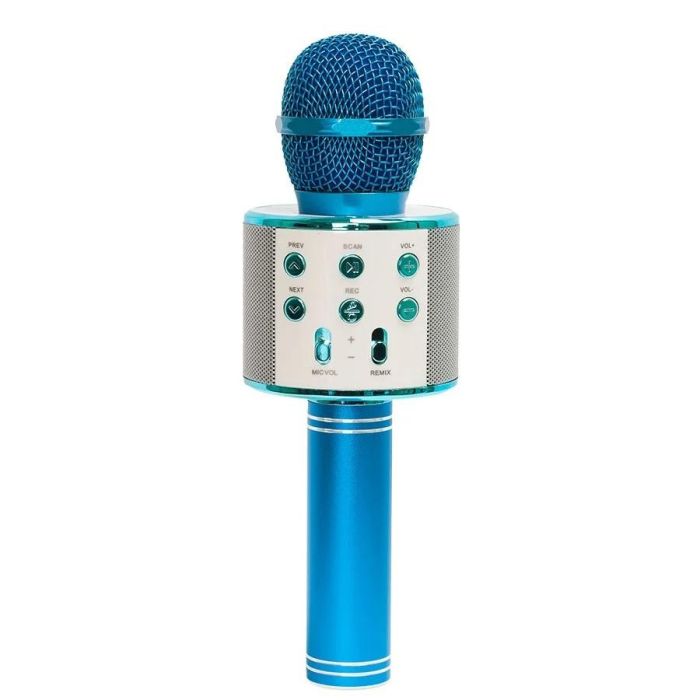 Караоке мікрофон WS-858синій блютуз мікрофон для співу дитячий мікрофон з динаміком