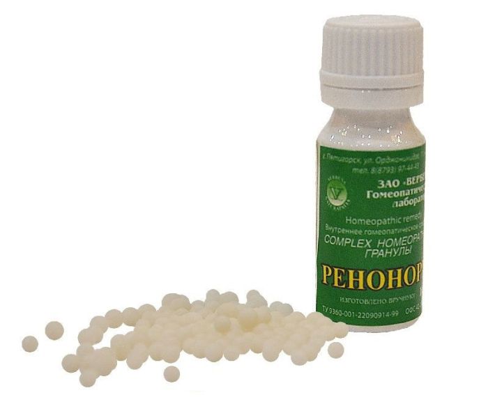 Ренонорм нормалізує кислотність сечі виводить солі пісок гомеопатичні гранули 10 г/300 шт Вербена