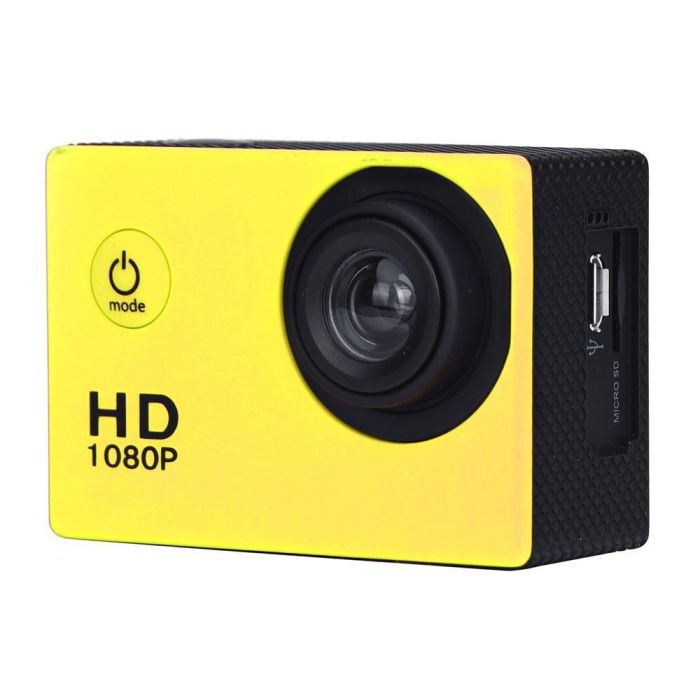 Нашлемная екстрім камера A7 Sports Cam HD 1080p спортивна водонепроникна колір - жовтий