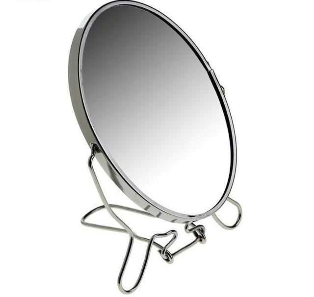 Розпродаж! Двостороннє косметичне дзеркало для макіяжу на підставці Two-Side Mirror 19 см.