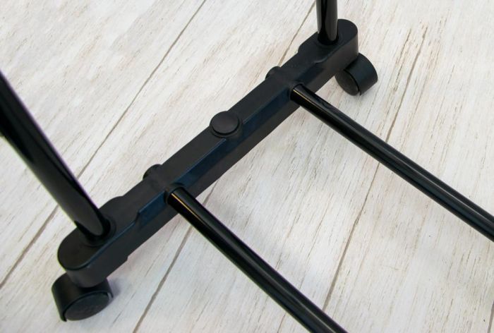 Вішалка-стійка на підлогу для одягу на колесах Double-Pole металева стояча