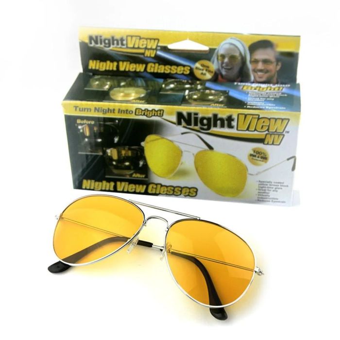 Жовті окуляри для водіїв Авіатори Night View Glasses окуляри для нічного водіння очки для водителей