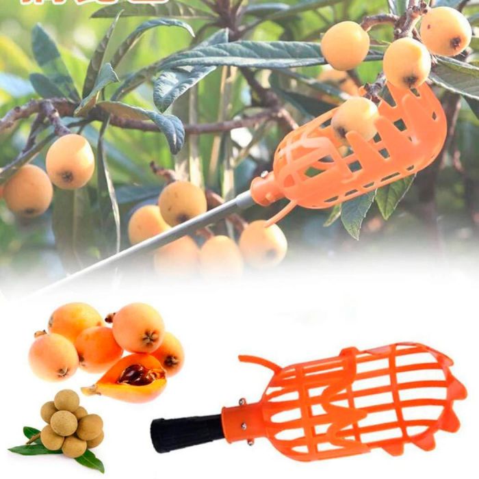 Плодознімач для збору фруктів та ягід плодозбірник яблук Темно-помаранчевий плодосъемник