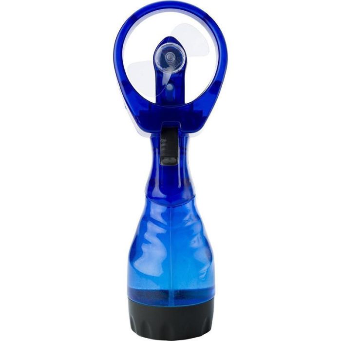 Ручний міні вентилятор з пульверизатором з водою на батарейках Water Spray Fan Синій з розпилювачем води