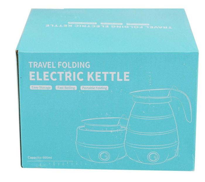 Силіконовий складаний електрочайник Folding Kettle WDL-09B білий чайник дорожній туристичний