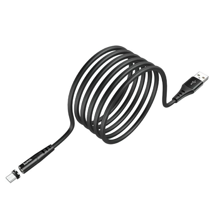 Магнітний кабель для заряджання Type C Hoco X60 1м чорний шнур для заряджання телефону тайп сі зарядка тайп си