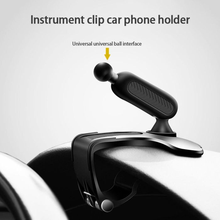 Тримач для телефону в машину Car Dashboard Чорний кріплення - автомобільний тримач для телефону на торпеду