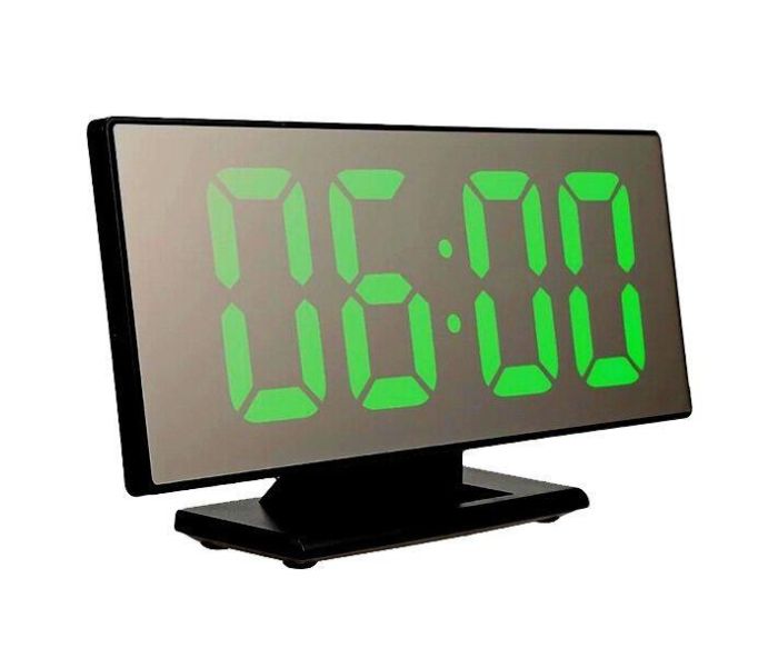 Дзеркальний електронний годинник 3618L настільний LED годинник з термометром Зелена підсвітка часы led