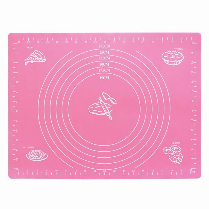 Силіконовий килимок для випічки Рожевий 30х40 см килимок для розкочування тіста силіконовий з розміткою