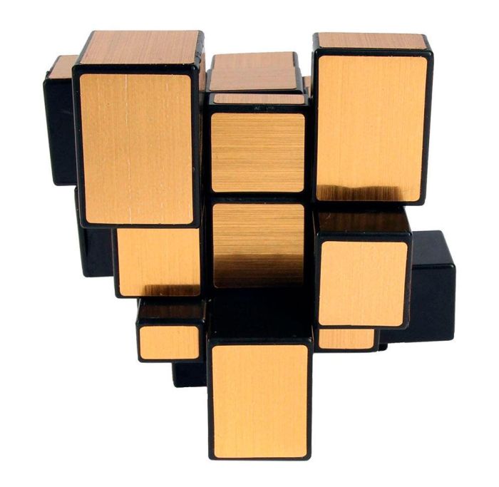 Незвичайний золотий кубік рубік 3x3 Cube World Magic дзеркальний кубик рубика з різними гранями
