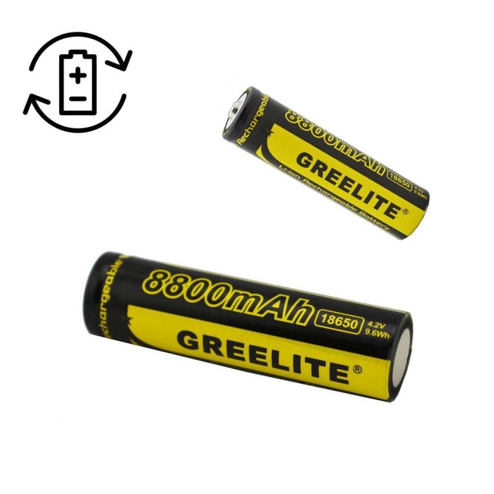 Акумуляторна батарейка 18650 Greelite 4.2V 9.6Wh Li-ion літієвий акумулятор акб 18650 аккум