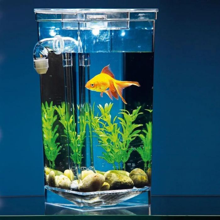 Маленький самоочисний акваріум My Fun Fish наноаквариум для риб акваріумний набір комплект