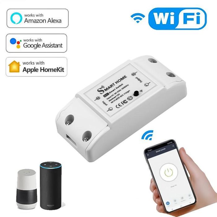 Wifi реле для розумного будинку Wi-Fi Smart Switch 10А розумний вай фай вимикач смарт вимикач