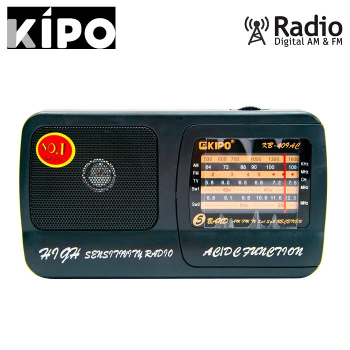 Ретро радіоприймач Kipo KB-409AC - портативна колонка радіо ФМ на батарейках