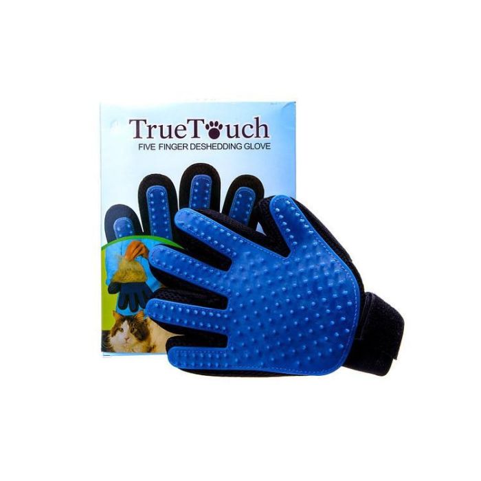 Deshedding Glove для вичісування шерсті тварин рукавичка для котів і собак True Touch чесалка