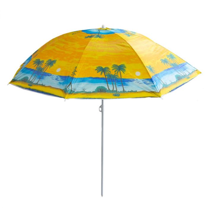 Парасолька с захистом от UV-променів Stenson 1.8 м прінт Пальми зонтик для пляжа