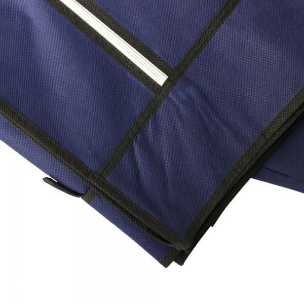 Портативний тканинний шафа-органайзер для одягу на 2 секції колір темно-синій