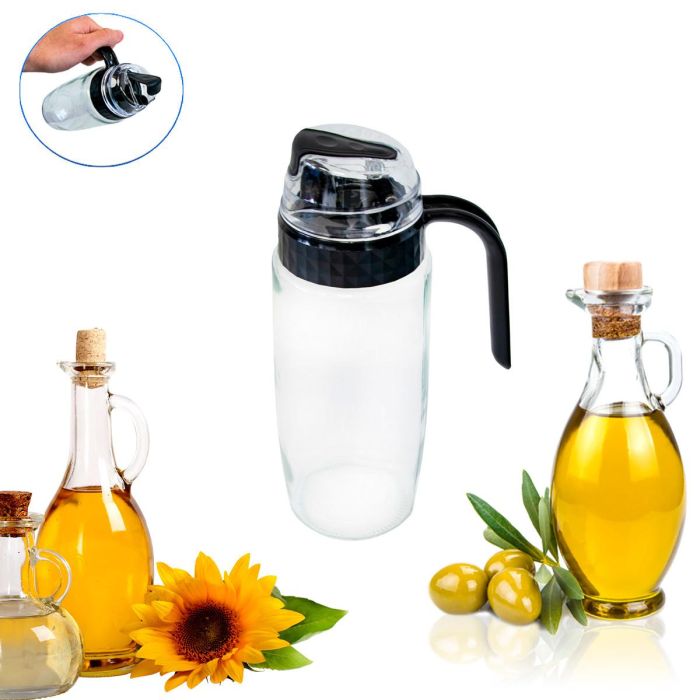 Пляшка для олії та оцту 600ml ємність для соняшникової олії бутылка для оливкового масла с дозатором