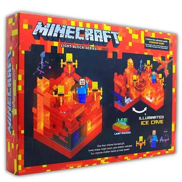 Майнкрафт конструктор для хлопчика Підземелля Червоний 356 ел. Minecraft конструктор з підсвіткою