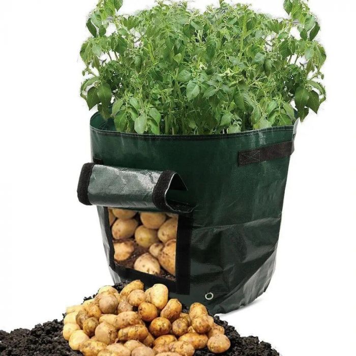 Мішок для розсади/рослин Зелений плантатор для вирощування овочів картоплі та помідорів 43х33см