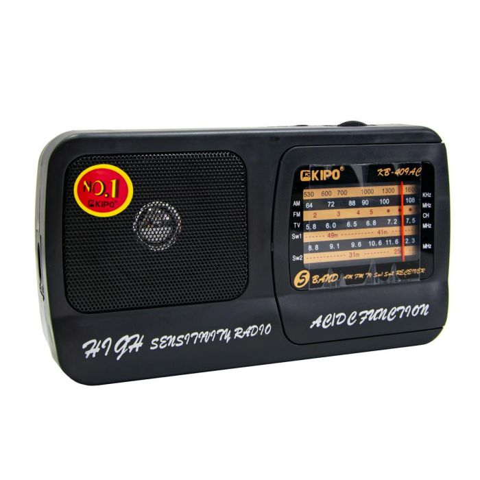Ретро радіоприймач Kipo KB-409AC - портативна колонка радіо ФМ на батарейках