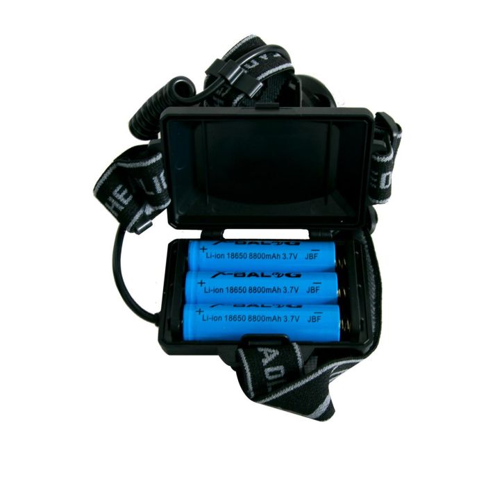 Ліхтарик на голову BL-8070-P50 Чорний лед налобний ліхтар акумуляторний 3х18650 налобный фонарь