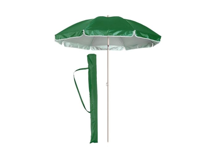 Садовий парасолька від сонця з нахилом зелений 1.6 м великий пляжний парасольку с оборкою