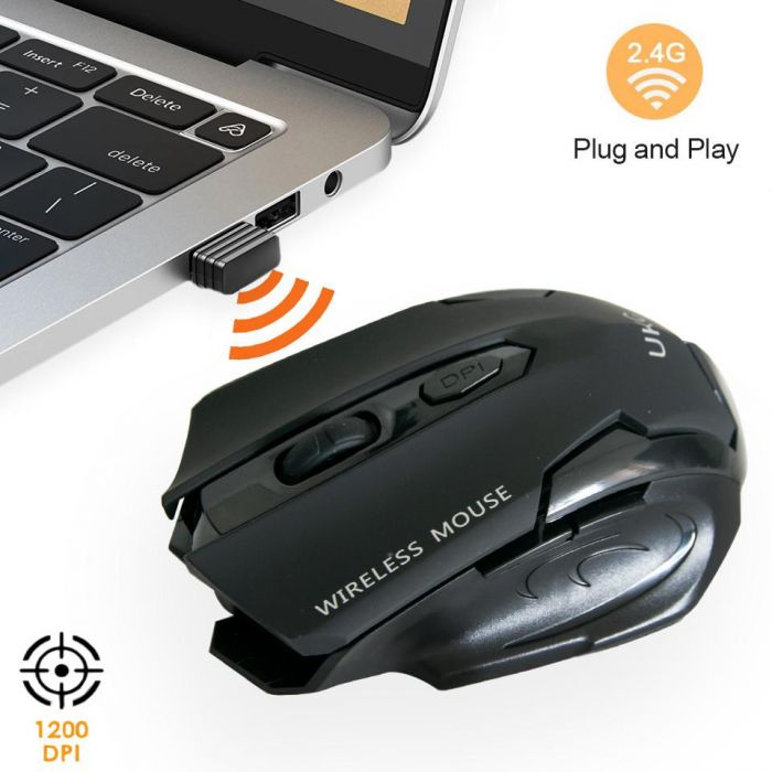Бездротова миша комп'ютерна UKC Wireless Mouse art-5590 Чорна блютуз мишка для пк беспроводная мышь