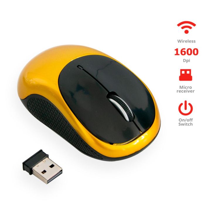 Бездротова мишка Wireless Mouse G185 Золотисто-чорна bluetooth миша комп'ютерна беспроводная мышка