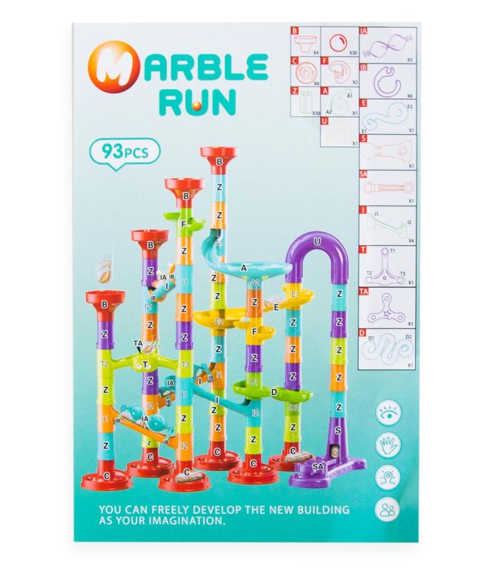 Конструктор лабіринт Marble run 93 деталі гравітаційний конструктор для дітей з кульками розвиваючий