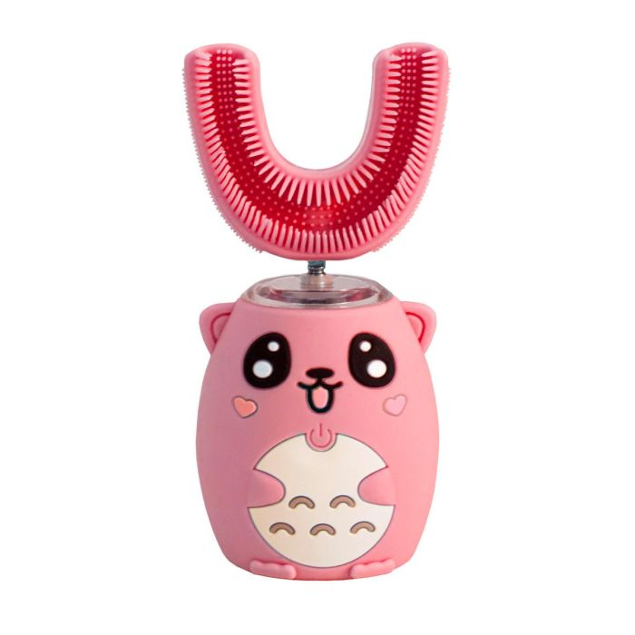 Електрична зубна щітка дитяча з мелодією U-подібна Рожева електрощітка зубна дитяча