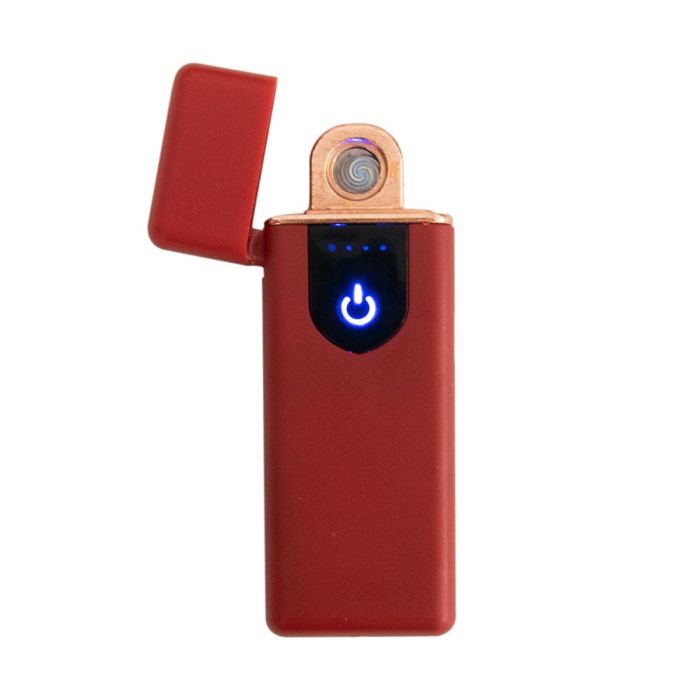 Електрозапальничка USB ZGP ABS Червона сенсорна запальничка електрична спіральна электронная зажигалка