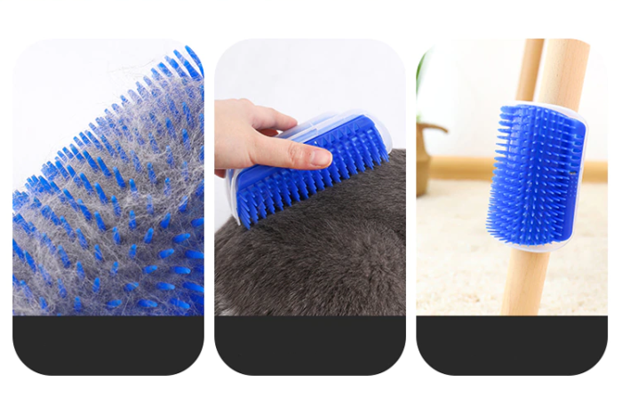 Щітка для котів Cat It - Self groomer Синя масажер-чесалка для кота кутова массажер чесалка для котов
