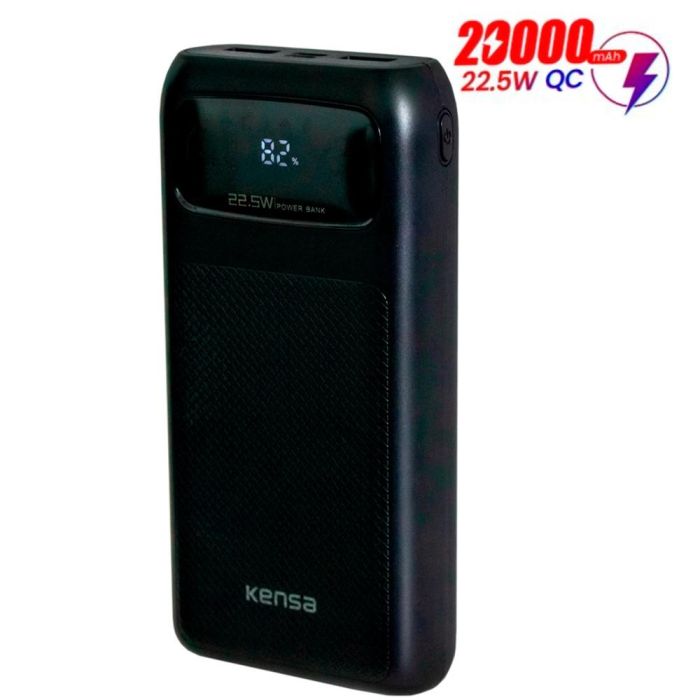 Універсальна мобільна батарея умб Kensa Power Bank 20000 mAh 22.5 W Чорний повір банк для айфона