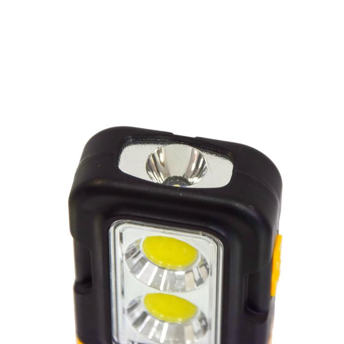Потужний LED ліхтар на батарейках ААА Panther PT-1915 Жовтий світлодіодний ліхтарик з магнітом