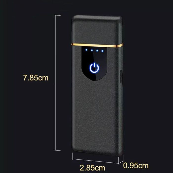 Електронна запальничка Lighter USB 7324 Чорна матова usb запальничка електрична еэлектрозажигалка