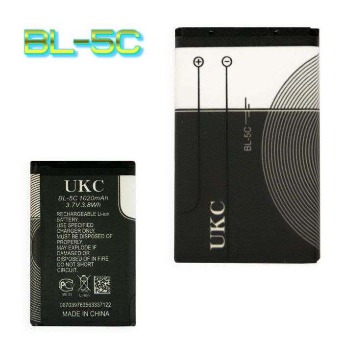 Акумулятор для телефона UKC Bl-5C 1020 mAh 3.7V акумуляторна батарейка до телефонів батарея для телефона