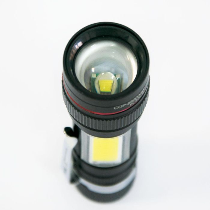 Ручний ліхтар акумуляторний BL-520-T6 Чорний кишеньковий ліхтарик світлодіодний LED T6+COB фонарик ручной