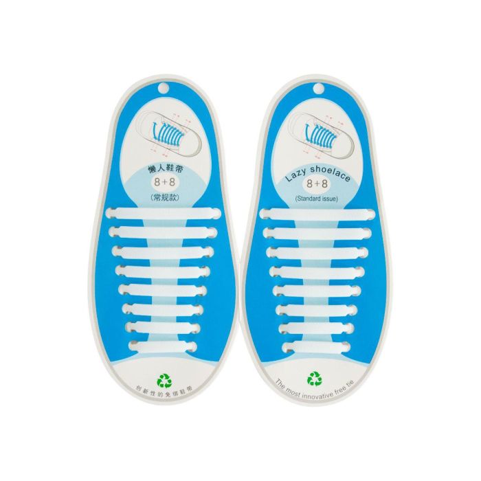 Силіконові антишнурки для взуття Білі компл. 8шт+8шт еластичні шнурки без зав'язок для кросівок
