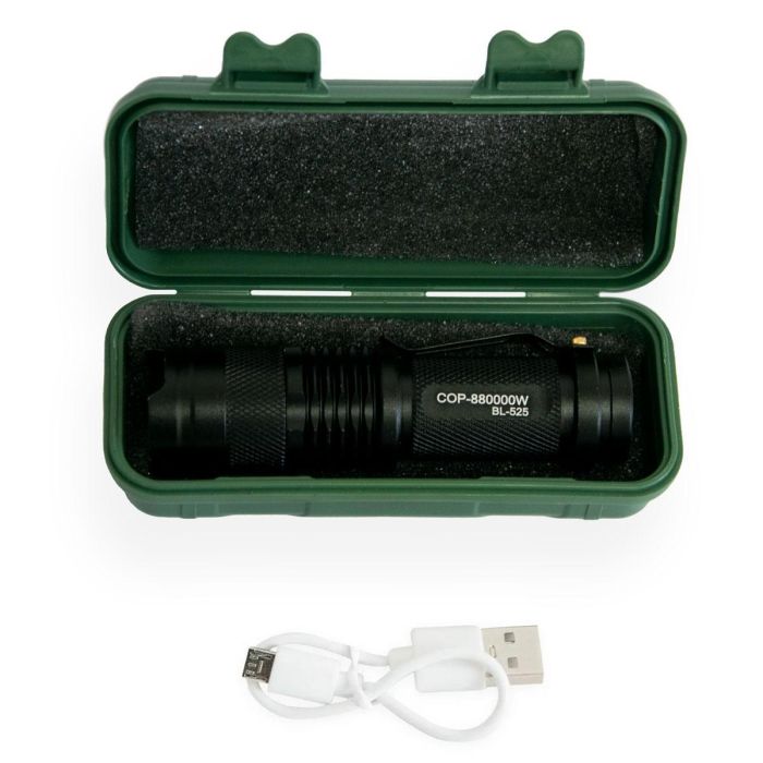 Ліхтар акумуляторний світлодіодний BL-525 Чорний маленький ліхтарик ручний Фонарик аккумуляторный