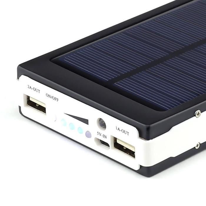 Повербанк сонячна батарея UKC Solar Power Bank 90000 з УФ-ліхтариком портативний акумулятор УМБ