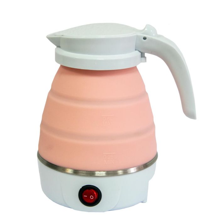 Складаний силіконовий електрочайник Marado MA-1613 600W 0.6 л Рожевий чайник електричний маленький