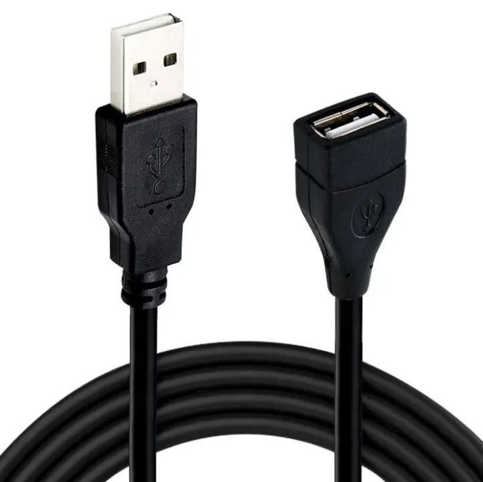 USB подовжувач 2.8 м High speed computer cable Чорний кабель подовжувач USB тато-мама ЮСБ удлинитель