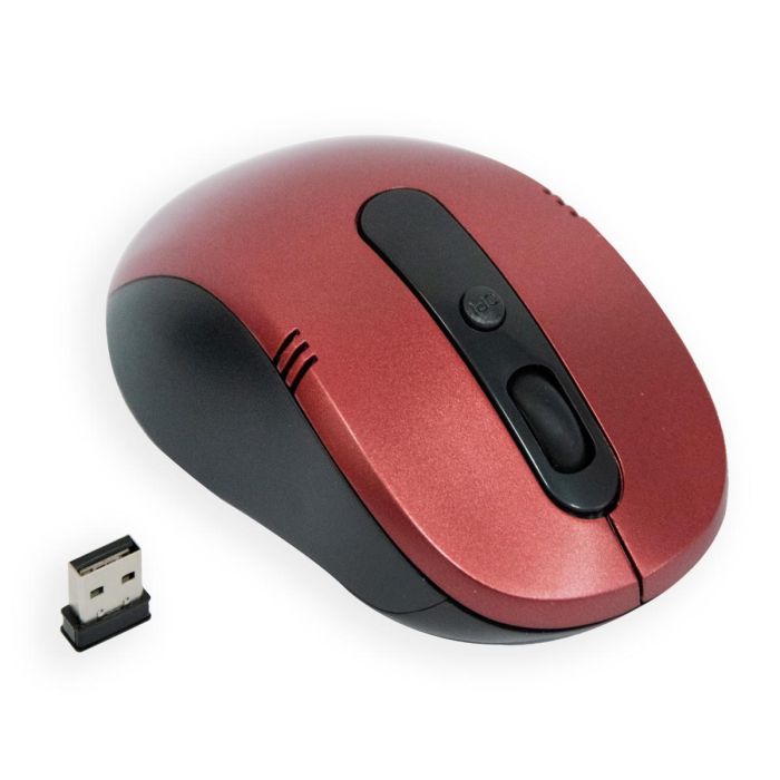 Комп'ютерна мишка бездротова 2.4Ghz Wireless mouse G-108 Бордово-чорна миша для пк беспроводная мышка